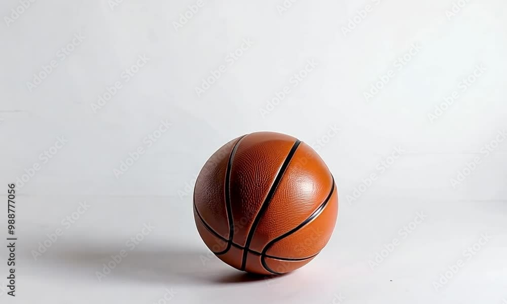 A basketball on a white surface. A basketball on a white surface.