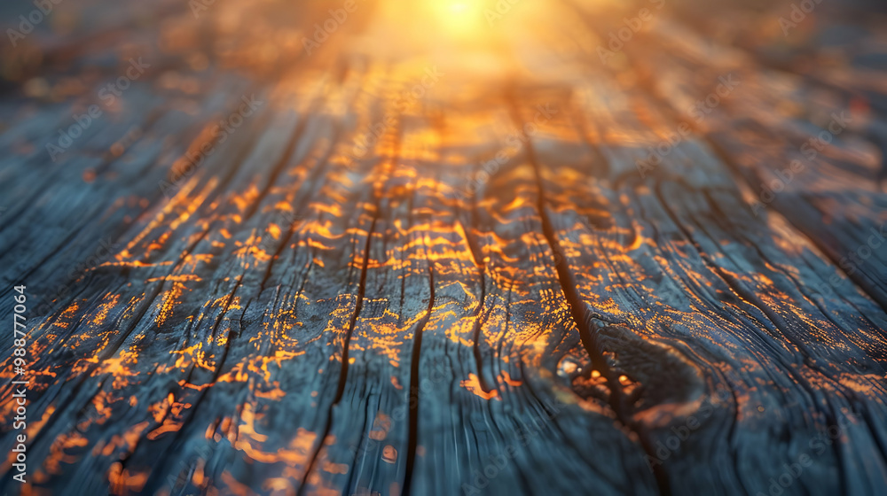 Rustic Wooden Plank Texture with Warm Sunlight Rustic Wooden Plank Texture with Warm Sunlight