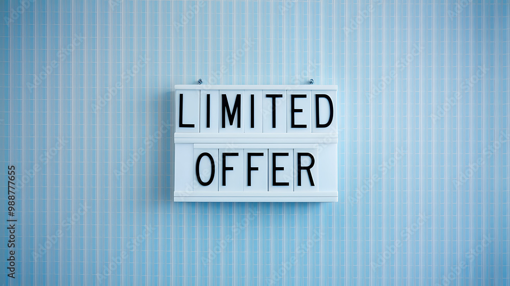 Limited Offer Lightbox Sign White Black Blue Minimalist Style Sale Promotion
Limited Offer Lightbox Sign White Black Blue Minimalist Style Sale Promotion