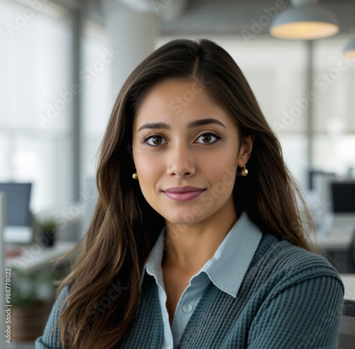 Free Download anxiety and professionalism, gen z graphic designer applies for job, office productivity at the workplace, professional light, energetic and precise, business portrait - GFXLoad