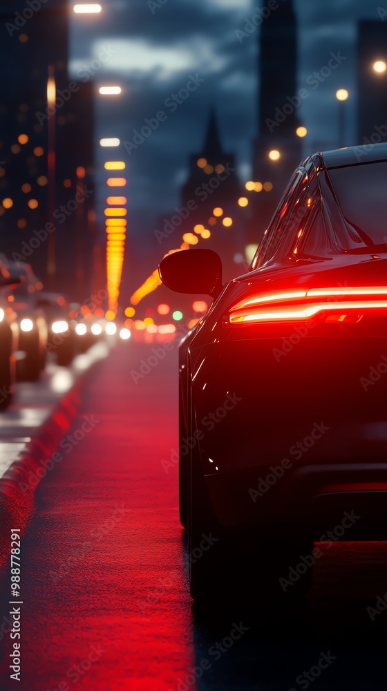 night traffic in the city