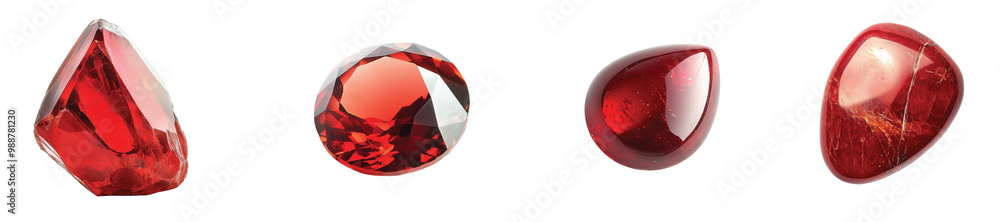 Glimmering red gemstones captured in stunning detail, on the Transparent background, PNG Format Glimmering red gemstones captured in stunning detail, on the Transparent background, PNG Format