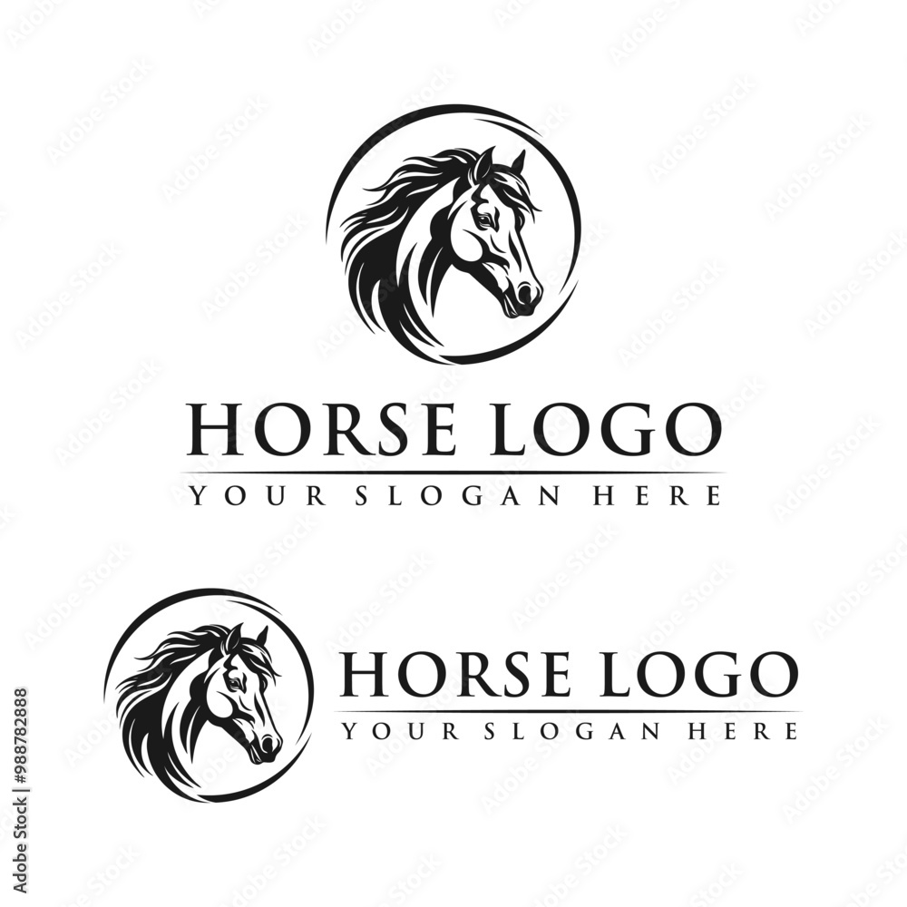 Fototapeta premium Creative Horse Elegant Logo Symbol Design Illustration Vector