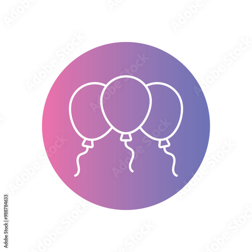 Balloon vector icon stock illustration