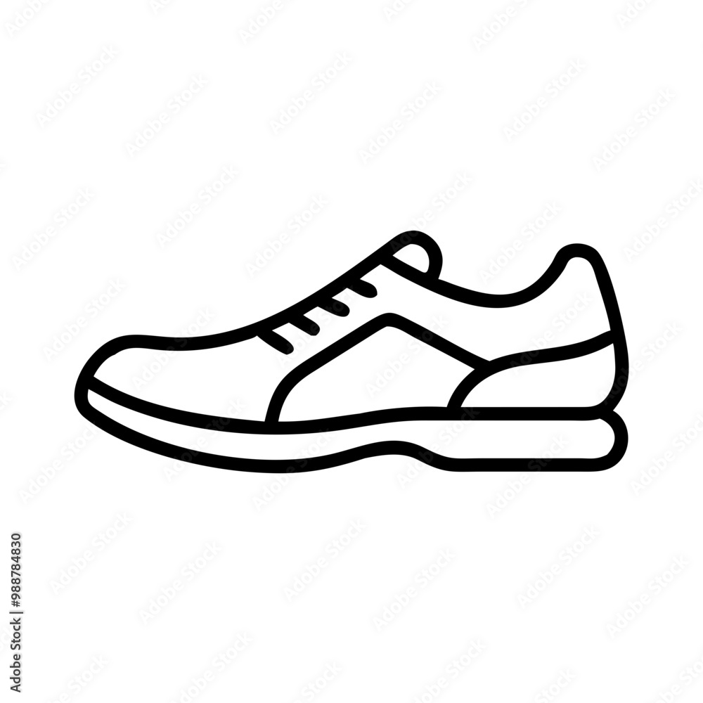 A shoe with a white laces. The shoe is a sneaker A shoe with a white laces. The shoe is a sneaker