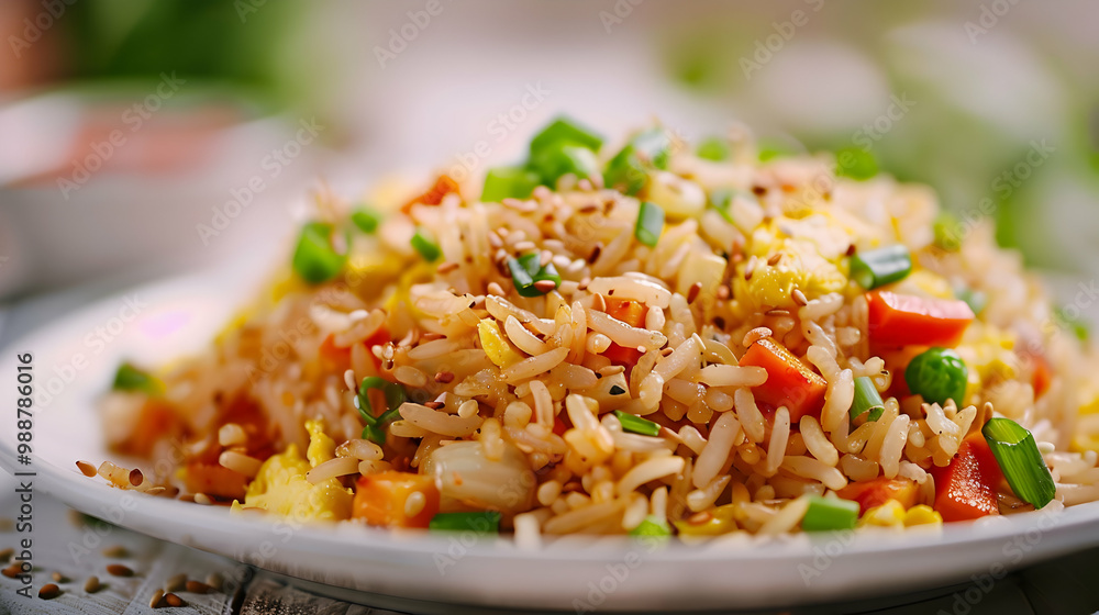 Delicious Vegetable Fried Rice with Sesame Seeds Delicious Vegetable Fried Rice with Sesame Seeds