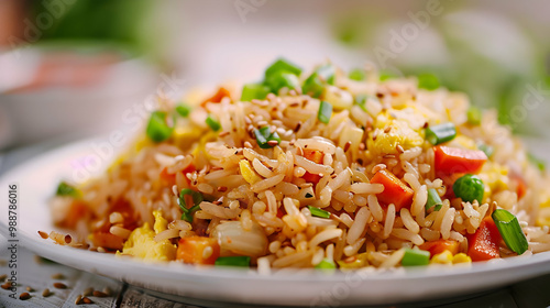 Delicious Vegetable Fried Rice with Sesame Seeds