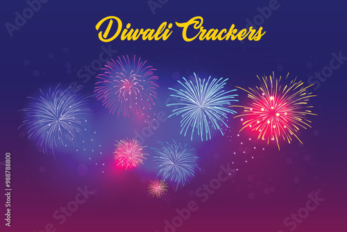 Happy Diwali indian fetival of lights celebration Indian Traditional card background. Diwali celebration vector illustration design