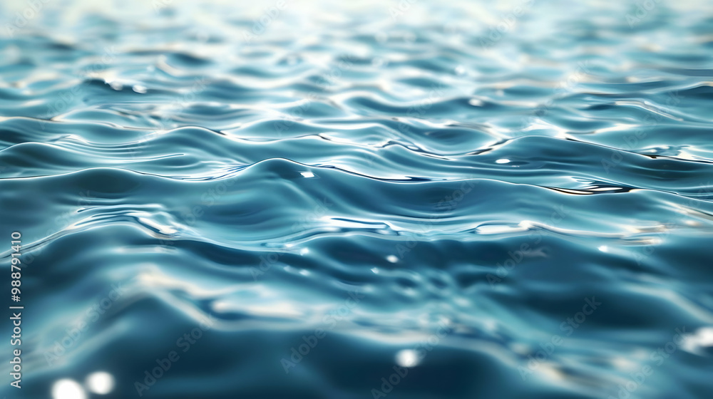 Abstract Blue Water Surface Texture: A Close-Up View Abstract Blue Water Surface Texture: A Close-Up View