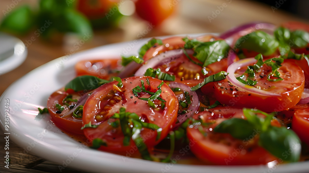 Fresh Tomato Salad with Basil and Red Onion Fresh Tomato Salad with Basil and Red Onion