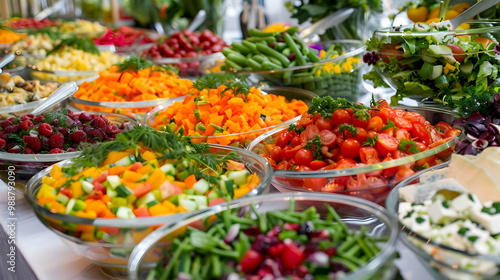 Colorful Salad Bar with Fresh Ingredients