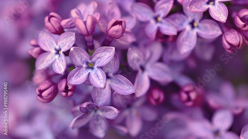 Purple Lilac Flowers: A Close Up Macro Photography