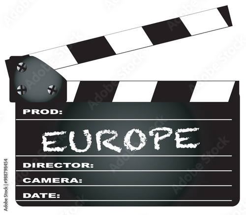 Europe Movie Clapperboard