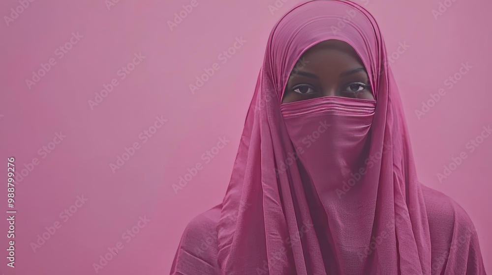 Beautiful Muslim Woman in Hijab on Pastel Background, Modern Islamic Fashion, Cultural Diversity, Elegant Portrait Beautiful Muslim Woman in Hijab on Pastel Background, Modern Islamic Fashion, Cultural Diversity, Elegant Portrait