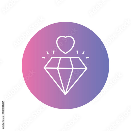 Diamond vector icon stock illustration