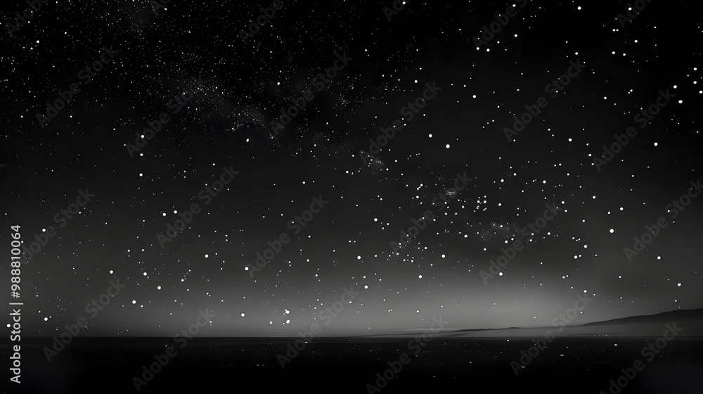 Obraz premium Starry Night Landscape: Dark Sky Photography