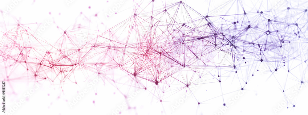 Obraz premium Floating Geometric Web with Gradient Colors