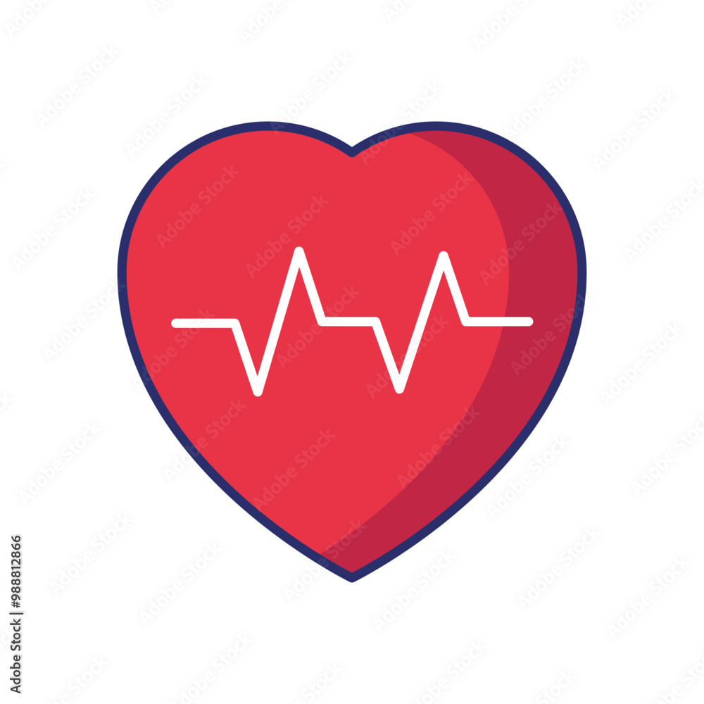 Heartbeat vector icon stock illustration Heartbeat vector icon stock illustration