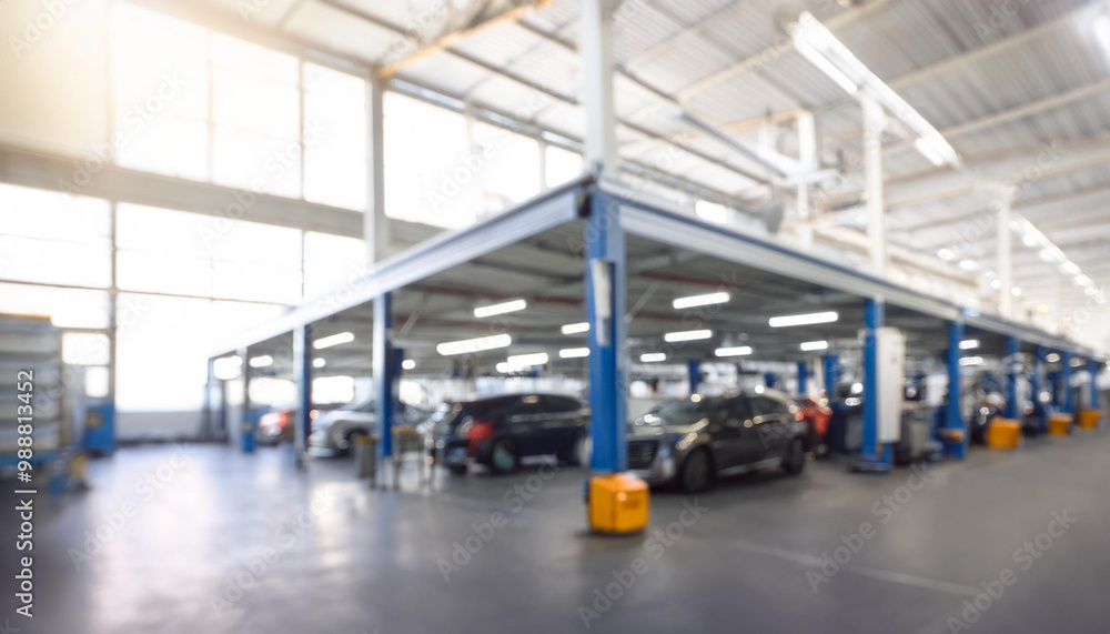 Blurred of repair service station Blurred of repair service station