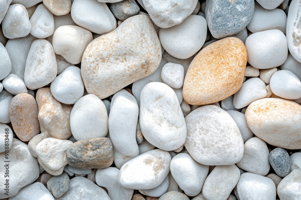 Background of white smooth pebble stones, close up Background of white smooth pebble stones, close up