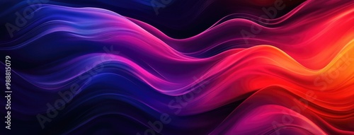 Colorful waves and lines dark purple, blue, pink, and orange gradient.