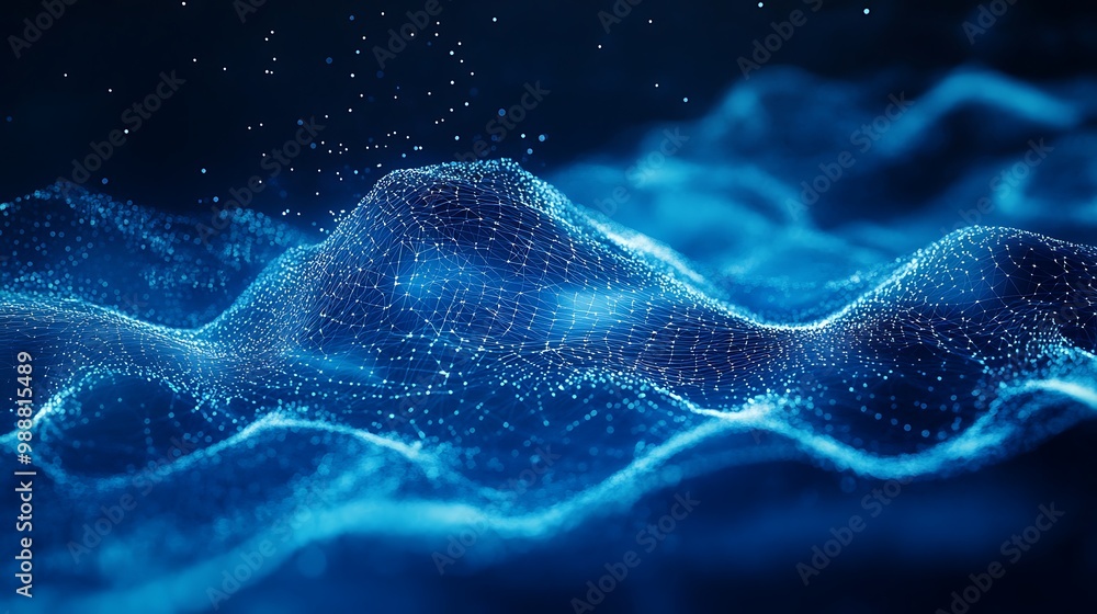 Naklejka premium Futuristic Technology: Abstract Digital Interfaces, Data Networks, and AI Conceptual Art