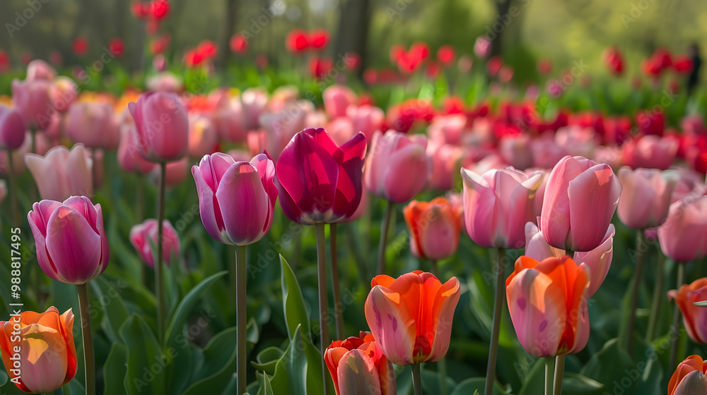 Vibrant Tulip Field: A Symphony of Colors Vibrant Tulip Field: A Symphony of Colors