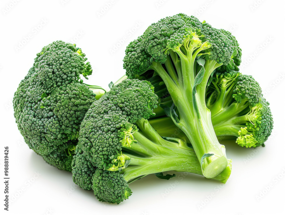 Fresh broccoli isolated on white Fresh broccoli isolated on white