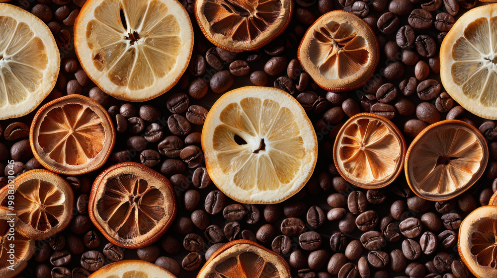 slices and shot from above, making a fun pattern on a fruit ,orange, lemon, pumpkin,corn,coffee bean,grape,papaya,strawberry background slices and shot from above, making a fun pattern on a fruit ,orange, lemon, pumpkin,corn,coffee bean,grape,papaya,strawberry background
