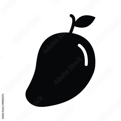 Mango icon perfect for fruit, tropical designs and refreshing treat