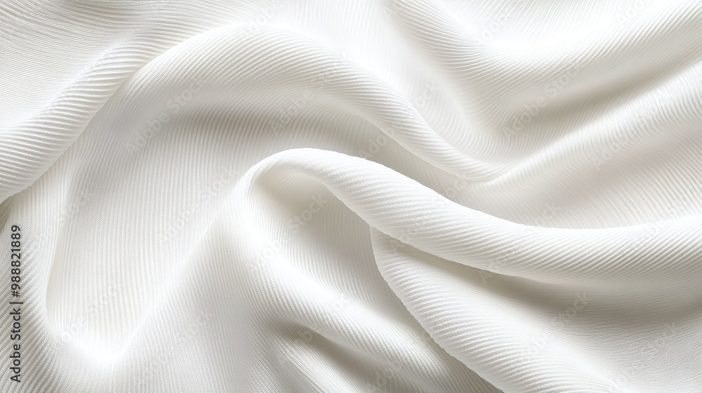 close-up of soft white fabric with gentle textured waves perfect for lightweight fashion material textile design and home decor showcasing smooth delicate fabric and minimal elegant surface close-up of soft white fabric with gentle textured waves perfect for lightweight fashion material textile design and home decor showcasing smooth delicate fabric and minimal elegant surface
