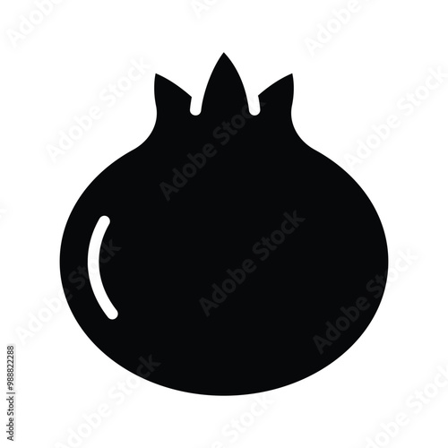 Fresh and healthy pomegranate icon