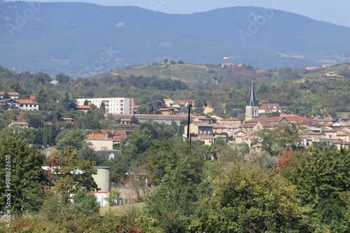 French village in Rhone valley