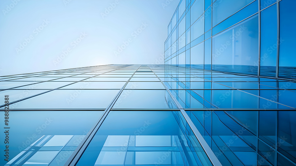 Modern Skyscraper with Glass Facade and Geometric Patterns Modern Skyscraper with Glass Facade and Geometric Patterns