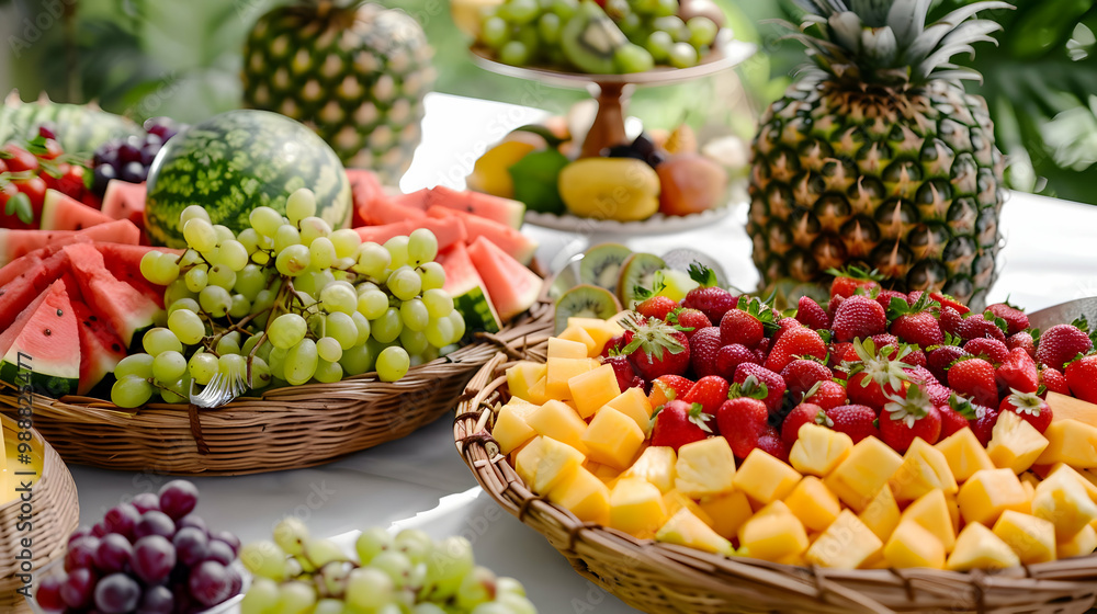 Fresh Fruit Platter: Watermelon, Strawberries, Pineapple & More Fresh Fruit Platter: Watermelon, Strawberries, Pineapple & More