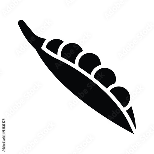 Vibrant peas icon showing fresh and green vegetables