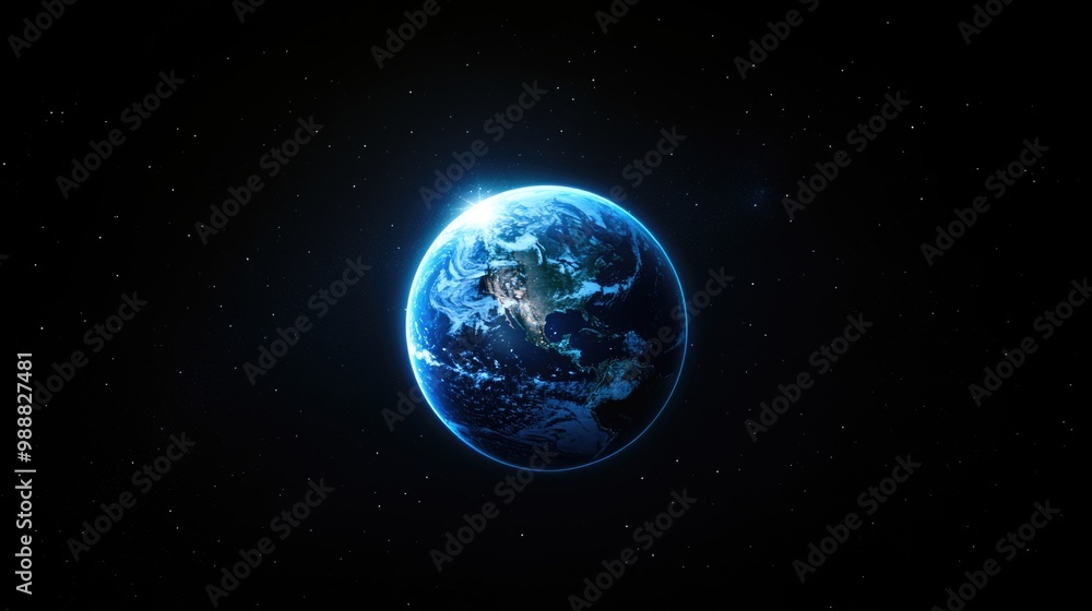 Planet Earth over the dark black sky. Planet Earth over the dark black sky.