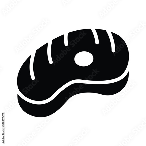 A Juicy and grilled meat cut, steak icon