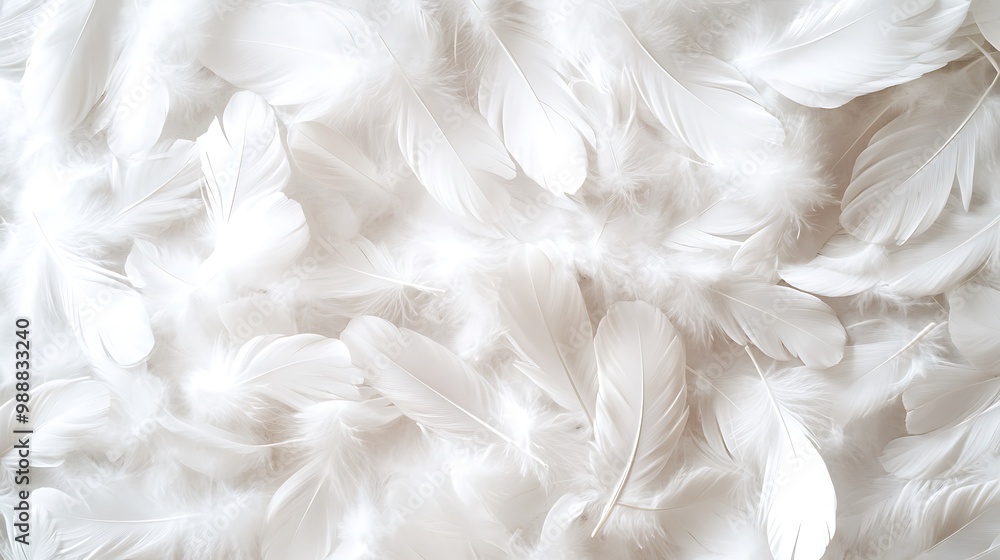 A close-up of a white feather background, showing the soft texture and delicate details of the feathers. A close-up of a white feather background, showing the soft texture and delicate details of the feathers.