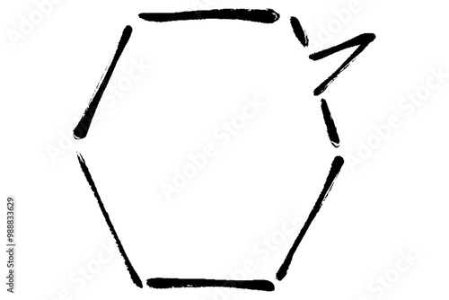 筆書きの吹き出しのイラスト