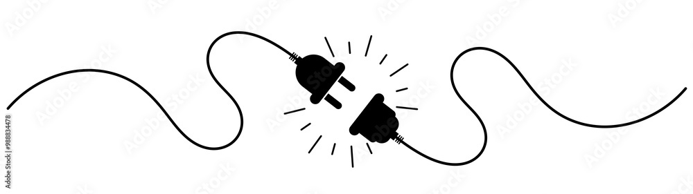 Photography Electric socket with a plug