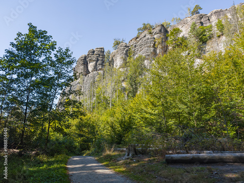 Neuer Wildenstein, Berg im Elbsandsteingebirge in Sachsen, Deutschland photo