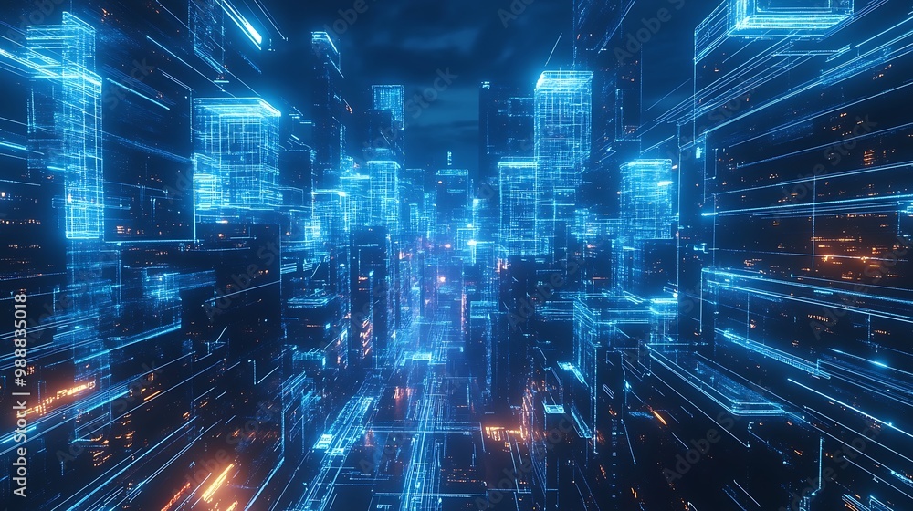 Futuristic Technology: Abstract Digital Interfaces, Data Networks, and AI Conceptual Art Futuristic Technology: Abstract Digital Interfaces, Data Networks, and AI Conceptual Art