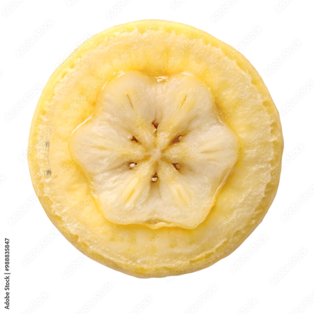Banana slice isolated on transparent background Banana slice isolated on transparent background