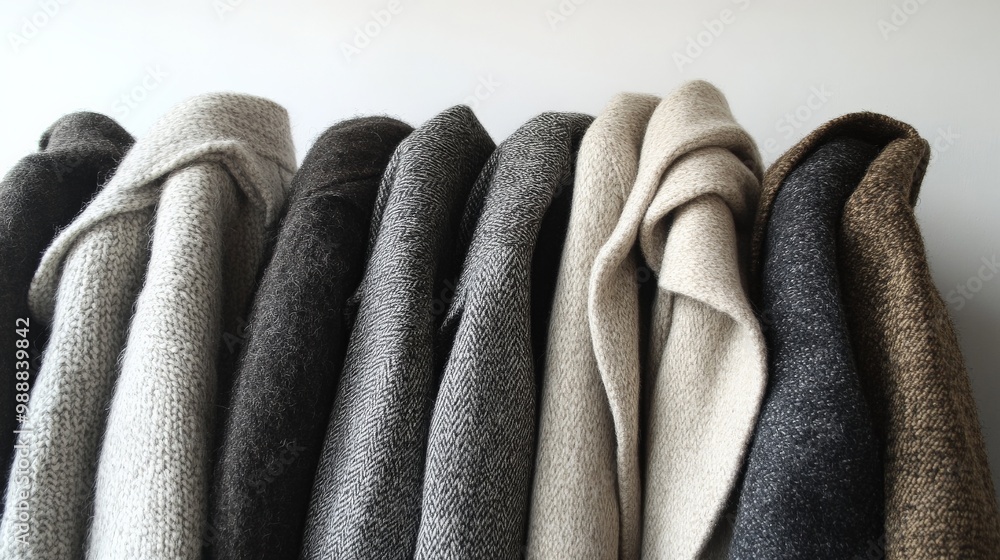 Obraz premium Cozy and Soft Towels in Neutral Tones