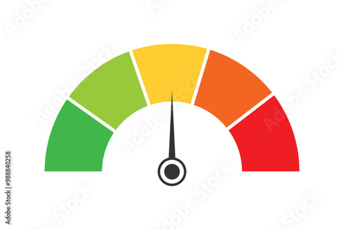 Credit score ranges icon. Loan rating scale with levels from poor to excellent vector illustration concept