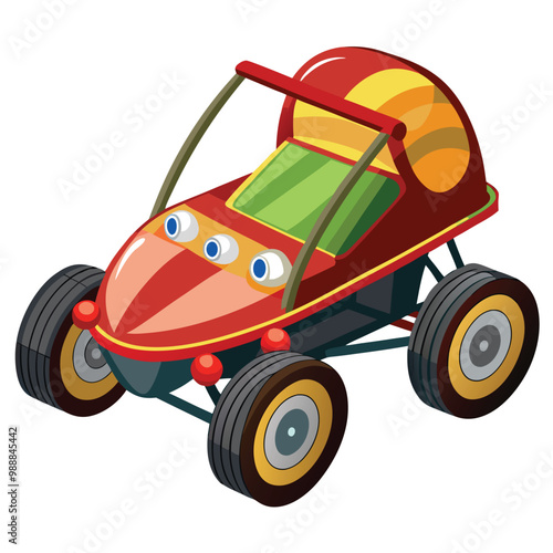 Buggy sports car vector illustration isolated on a white background