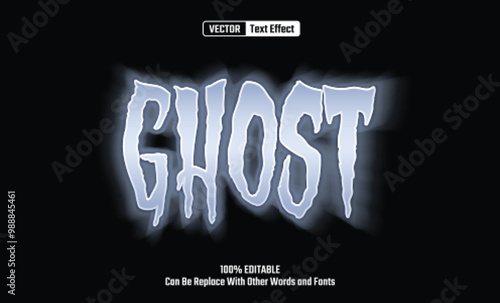 Ghost Editable Vector Text Effect.
