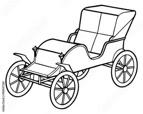 Buggy sports car vector silhouette