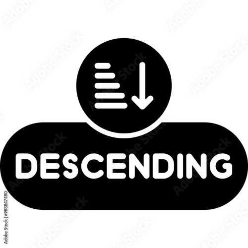 Descending Button Icon